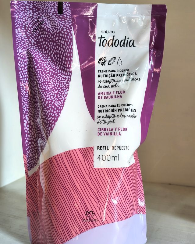 Refil Crema Corporal 400ml – Tododia · repuesto económico – Natura en Ailu Showroom, perfumería en Ensenada con envíos a toda Argentina